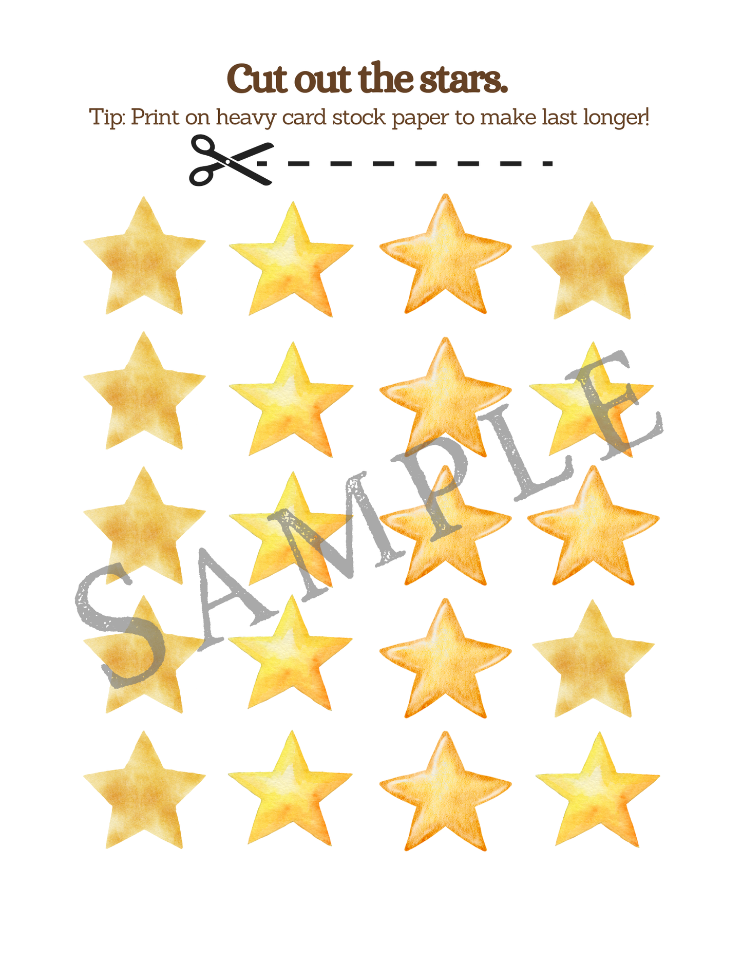 Children's Weekly Chore Chart - Downloadable PDF