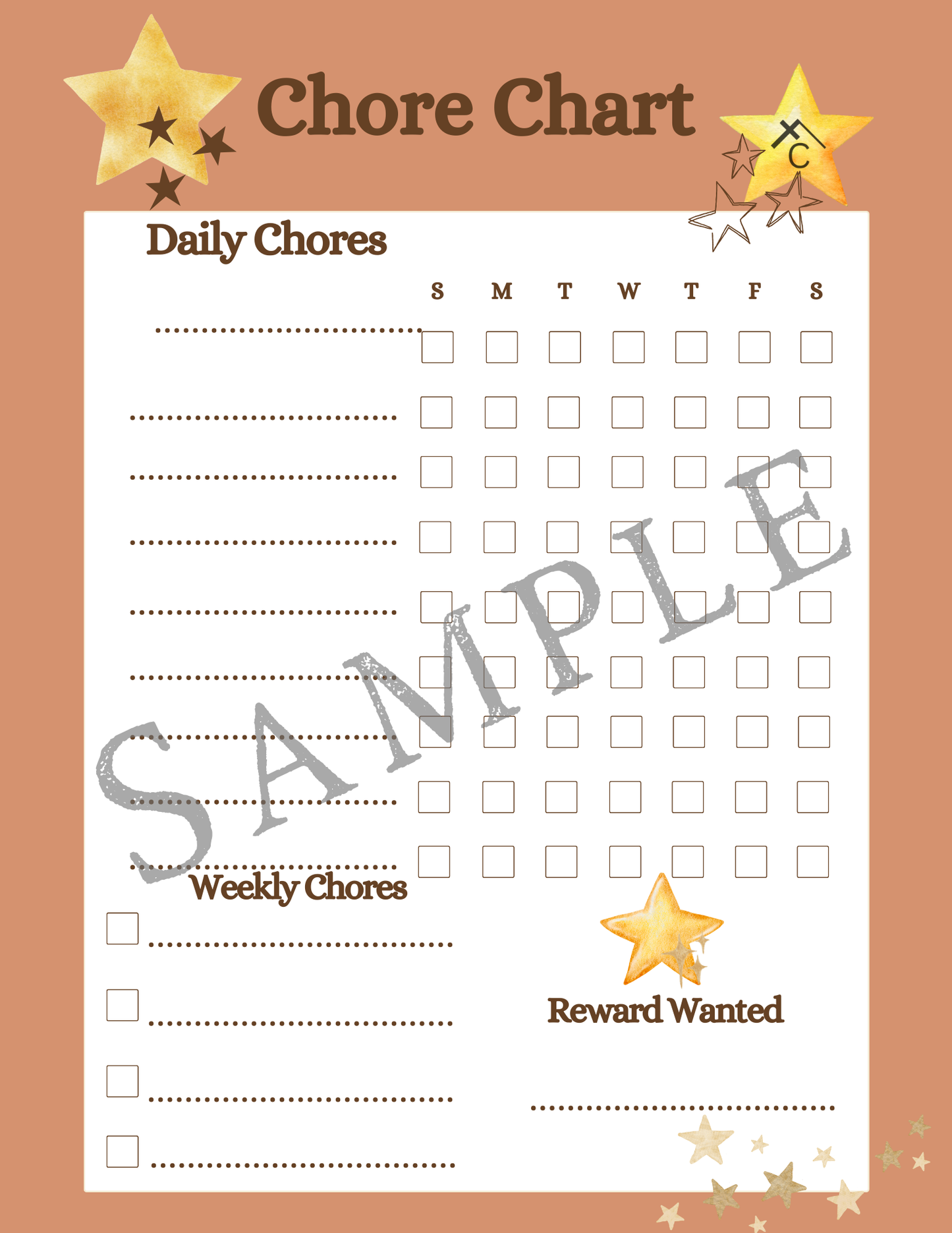 Homeschool & Chore Chart Bundle - Downloadable PDF