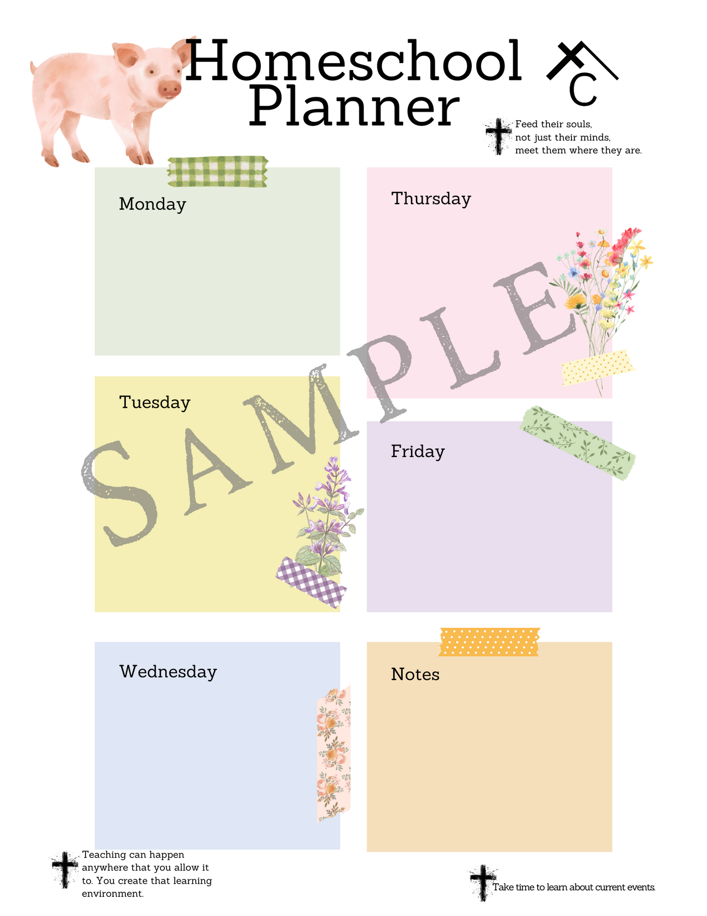 Homeschool & Chore Chart Bundle - Downloadable PDF