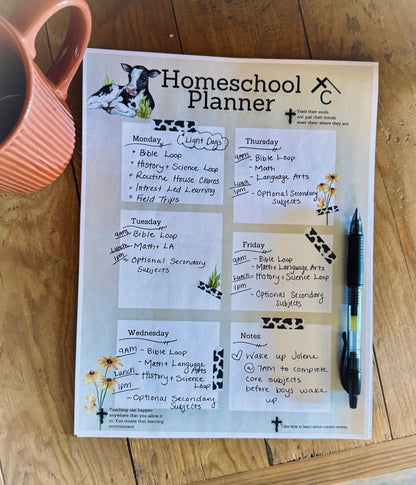 Homeschool Planner - Downloadable PDF